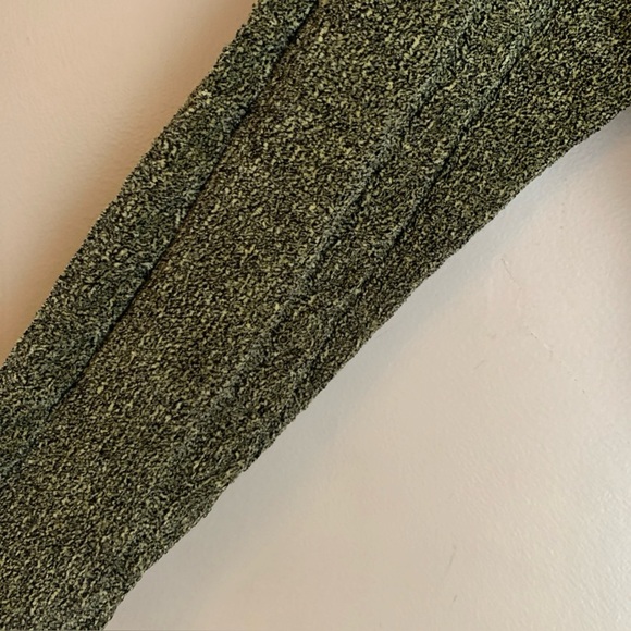 Cousin Johnny Chenille Knit Turtleneck Sweater Cropped Cable Knit Green Small - Picture 3 of 7